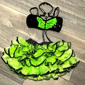 Dance costume green and back
